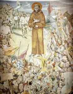 Mural of St. Francis created by Ettore de Conciliis