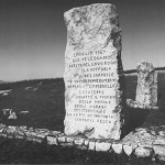 Memorial stone at Portella della Ginestra, designed and sculpted by Ettore de Conciliis